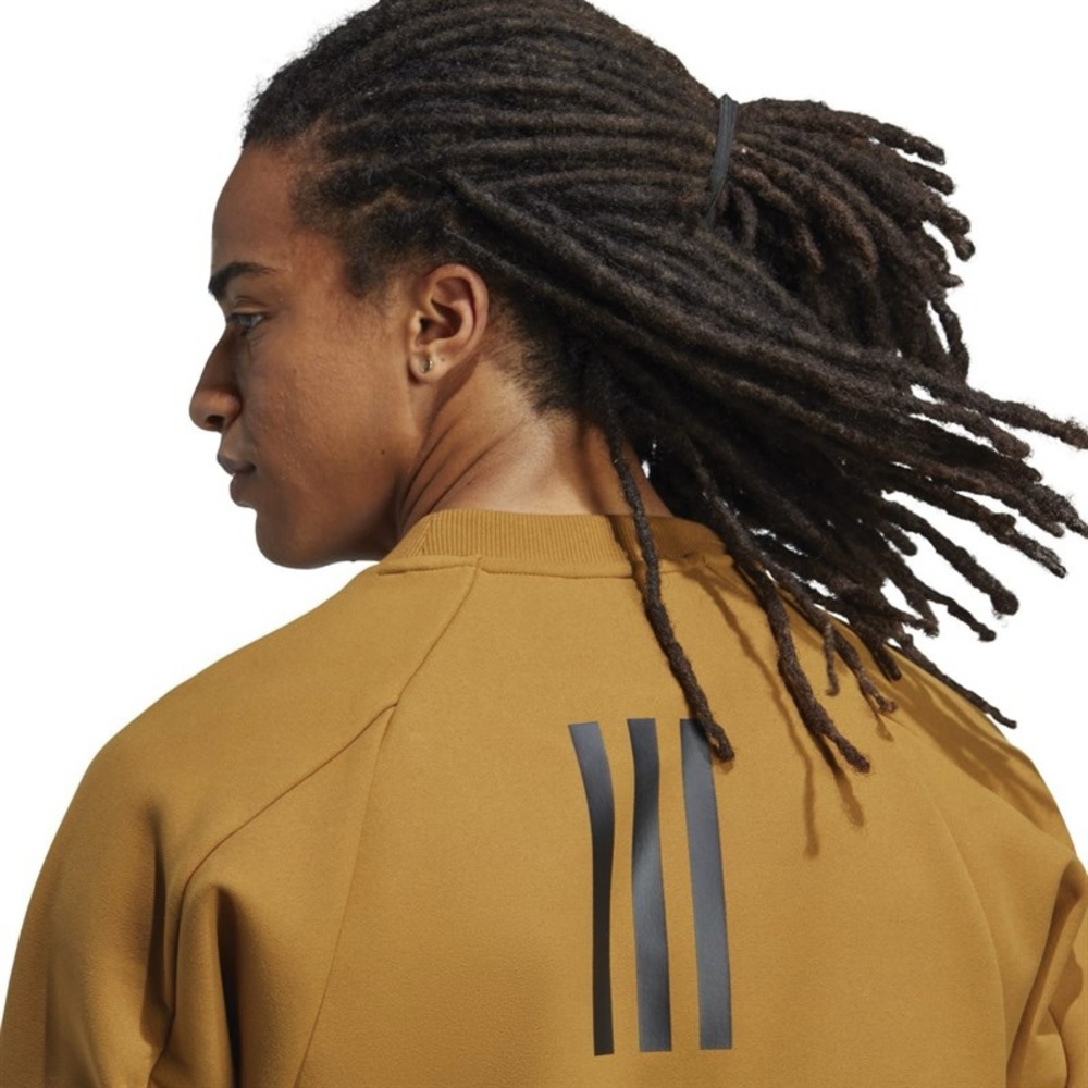 Adidas Mens Designed For Gameday Premium Sweatshirt Bronze Strata - Picture 3 of 5